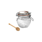 Clear 400 ml KILNER honey pot with a lid, designed for storing and serving honey in a traditional glass jar style.