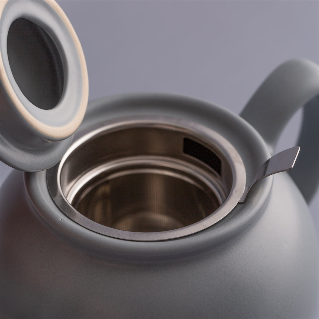 P & K PRICE & KENSINGTON grey teapot with a modern design, made of durable material, suitable for brewing tea.