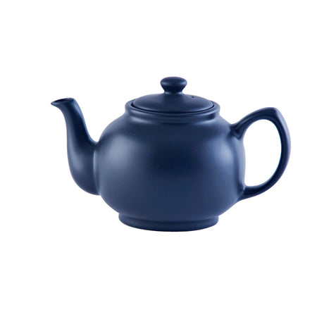 Blue P & K Kensington teapot with a classic design, featuring a smooth, rounded shape and a sturdy handle for pouring tea.