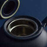 Blue P & K Kensington teapot with a smooth, rounded design and a sturdy handle, perfect for brewing tea.