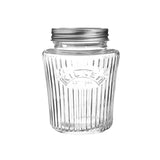 KILNER vintage 500 ml clear glass jar for canning and preserving with metal lid and wide mouth opening