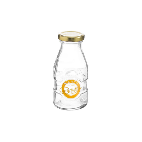 KILNER glass milk bottle with a clear, classic design, perfect for storing and serving milk in a vintage style.