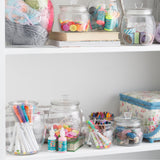KILNER universal storage glass jar with metal lid, ideal for preserving and storing pantry items, clear and durable design