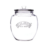 KILNER universal storage jar with glass lid, clear glass container for pantry organization and food storage.