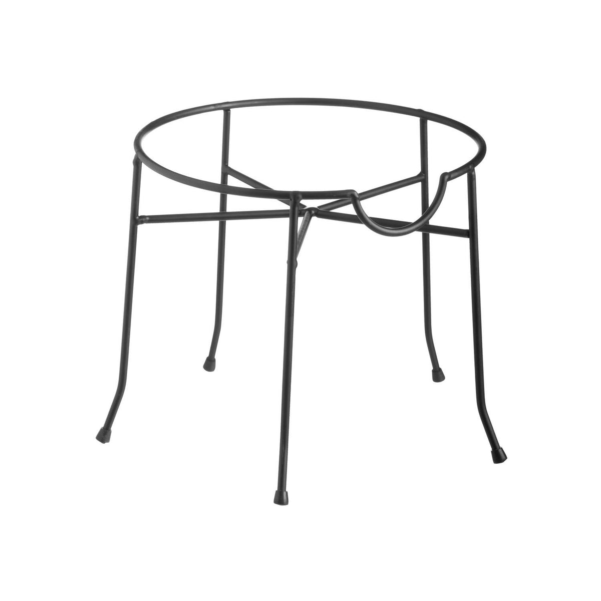 KILNER black round stand for beverage dispensers, sturdy metal holder with a sleek design for supporting drink dispensers.