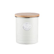 TYPHOON Vorratsbehälter in pastellcreme with a clear lid, designed for kitchen storage and organization.
