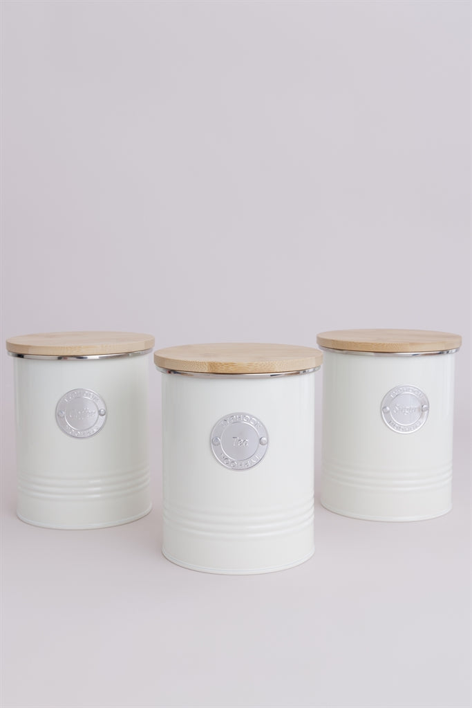 TYPHOON Vorratsbehälter LIVING in pastellcreme, transparent storage container with a sleek design for kitchen organization