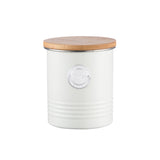 TYPHOON Vorratsbehälter in pastellcreme for storing dry foods, featuring a sleek, modern design and secure lid.
