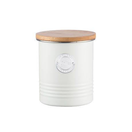TYPHOON Vorratsbehälter in pastellcreme for storing dry foods, featuring a sleek, modern design and secure lid.