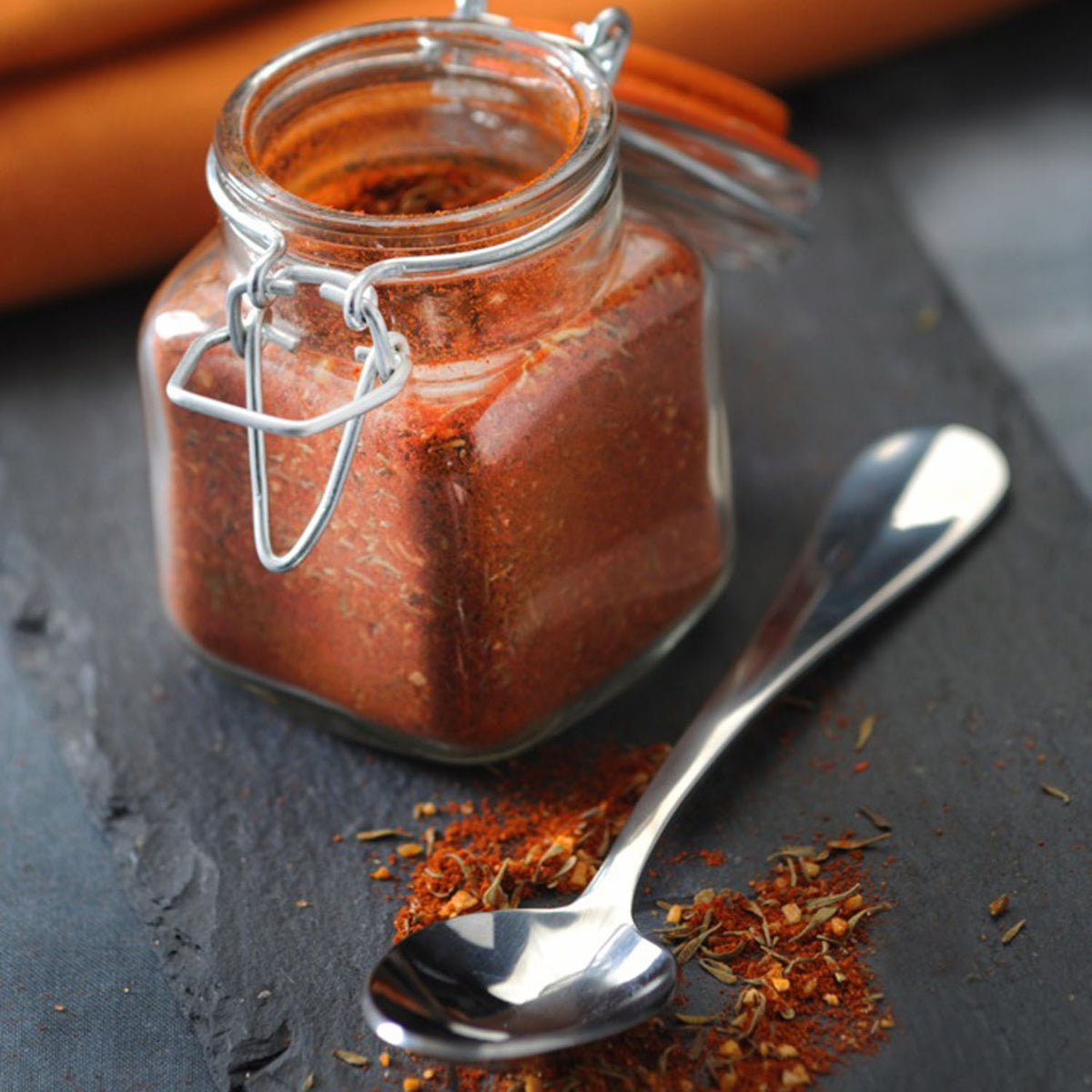 KILNER spice jars set with six clear glass containers, each holding 70 ml, ideal for storing spices and herbs.