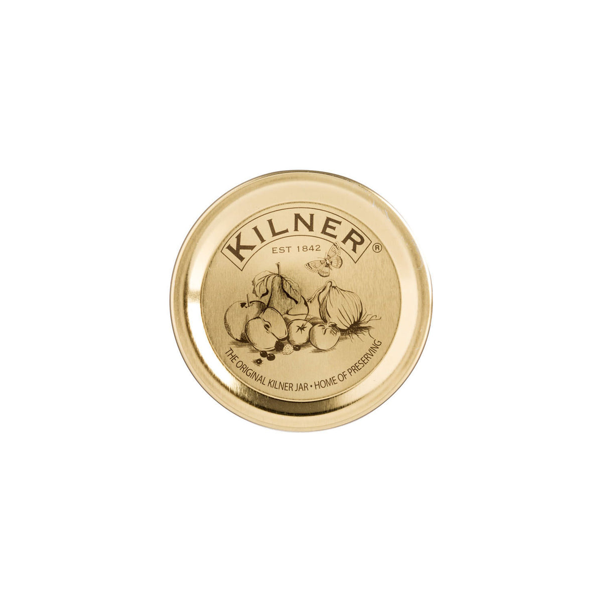 Set of 12 KILNER metal vacuum sealing rings for preserving jars, designed for secure sealing during canning.