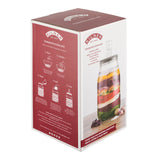 Large 3L KILNER fermentation jar with glass lid and airlock for home brewing and fermentation processes.