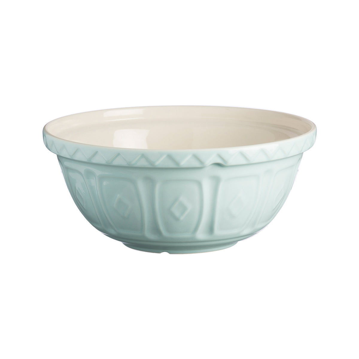 Blue Mason Cash mixing bowl with a smooth, rounded design, perfect for baking and kitchen prep.
