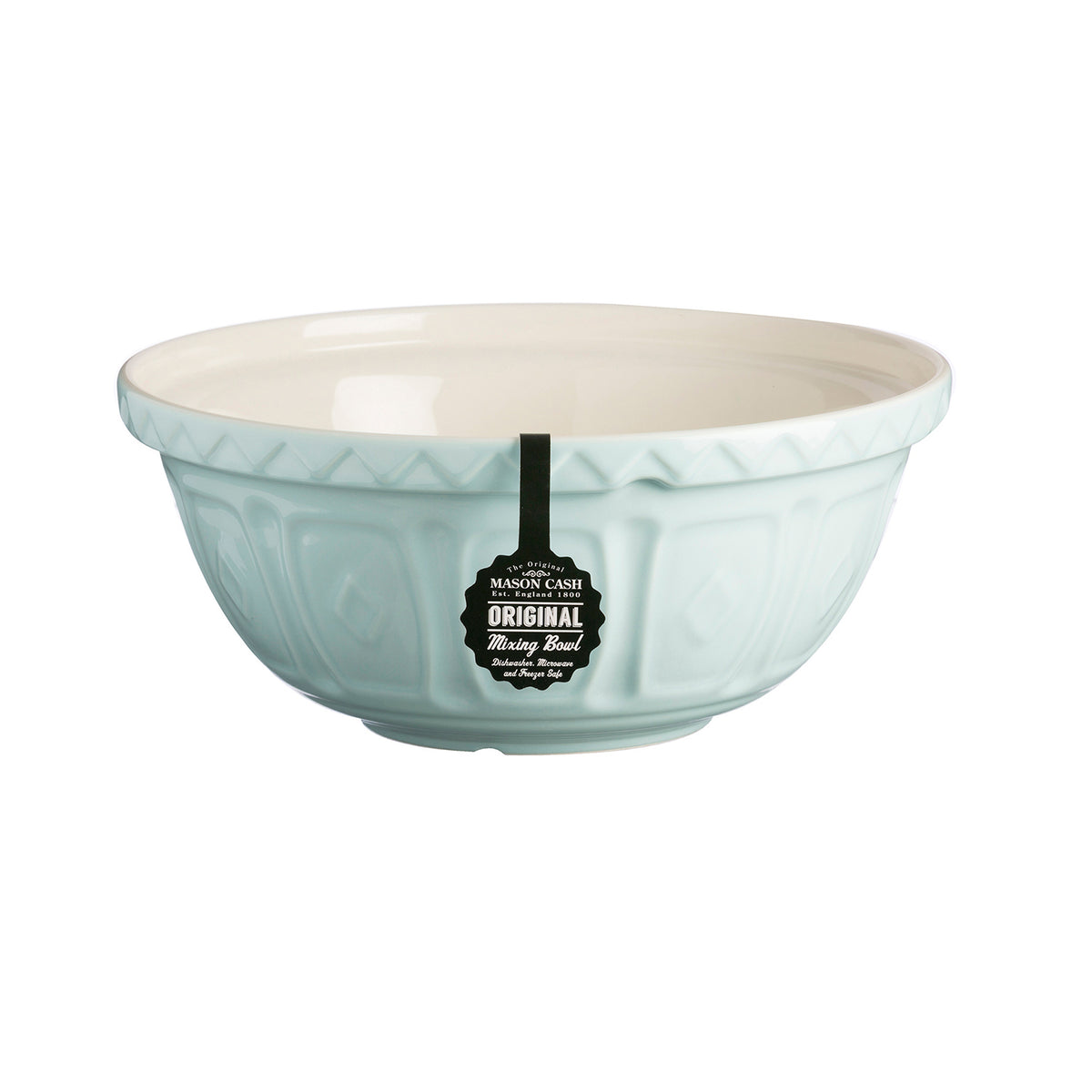 Blue Mason Cash mixing bowl, ceramic Rührschüssel with a classic design, perfect for baking and cooking prep.