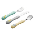 VINERS baby Kinderbesteck set in stainless steel with three pieces, designed for young children learning to eat.