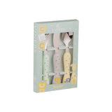 VINERS baby Kinderbesteck 3er-Set with stainless steel utensils designed for children, featuring colorful handles for easy grip.