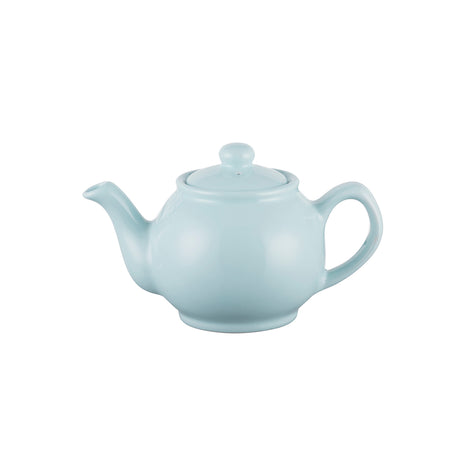 Blue P & K Kensington teapot with two matching cups, ceramic tea set for brewing and serving tea.