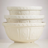 Mason Cash cream mixing bowl with a classic design, ideal for baking and food preparation.