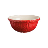 Red Mason Cash mixing bowl with a classic design, featuring a wide rim and smooth interior for baking and mixing.
