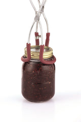 KILNER red canning jar tong with ergonomic handle and metal grip for safe handling of glass jars during canning.