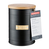 Black TYPHOON Vorratsbehälter storage container with a clear lid for kitchen organization.