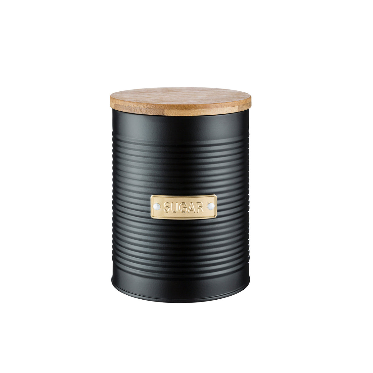 Black TYPHOON Vorratsbehälter storage container with a clear lid for kitchen organization and airtight food storage.