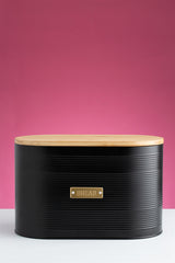 Black TYPHOON Vorratsbehälter storage container with a clear lid for kitchen organization.