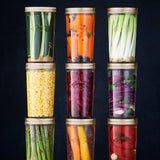 KILNER Einkochglas with wide mouth in clear glass, ideal for preserving fruits and jams, showing the jar's transparent design.
