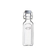 KILNER CLIP SQUARE glass canning jar in clear with metal clip lid for preserving foods.