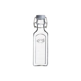 KILNER CLIP SQUARE glass canning jar in clear with metal clip lid for preserving foods.