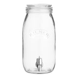 KILNER clear 3L drink dispenser made of glass with a spigot for serving beverages at gatherings