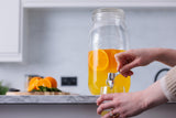 Clear 3-liter KILNER drink dispenser with a wide mouth and spigot for easy pouring, made of glass with a sturdy design