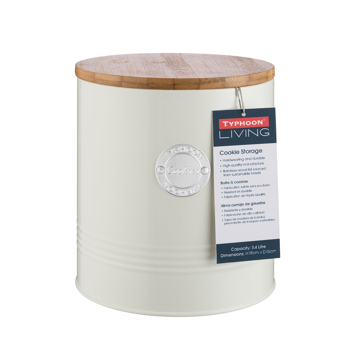 TYPHOON Vorratsbehälter in pastellcreme, LIVING collection, with a sleek, modern design for kitchen storage.
