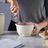 White Mason Cash 1L Messkrug ceramic measuring jug with handle and spout for precise liquid measurement.