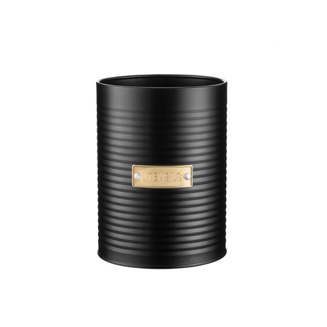 Black TYPHOON storage container for kitchen pantry organization, featuring a sleek, durable design.