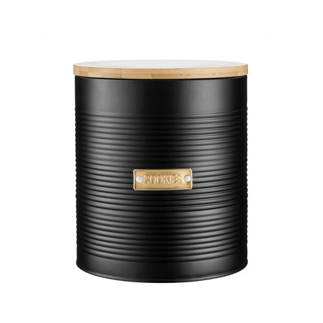 Black TYPHOON Vorratsbehälter storage container with a clear lid for kitchen organization.