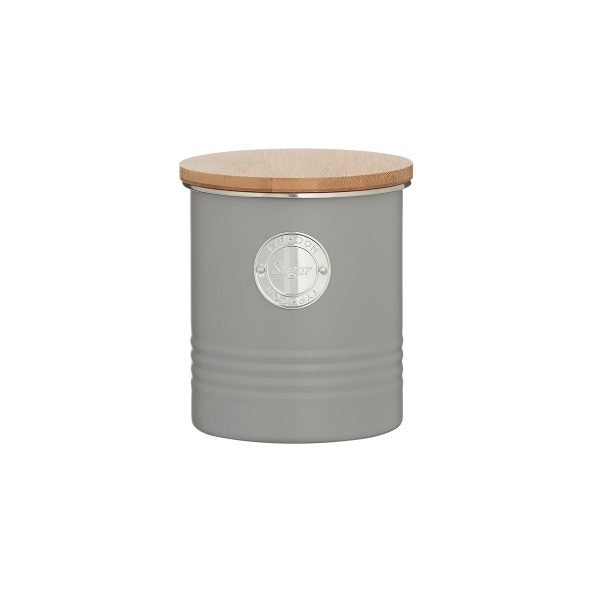 TYPHOON Vorratsbehälter in pastellgrau with a clear Kar lid, designed for kitchen storage and organization.