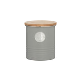 TYPHOON Vorratsbehälter in pastellgrau with a clear Kar lid, designed for kitchen storage and organization.