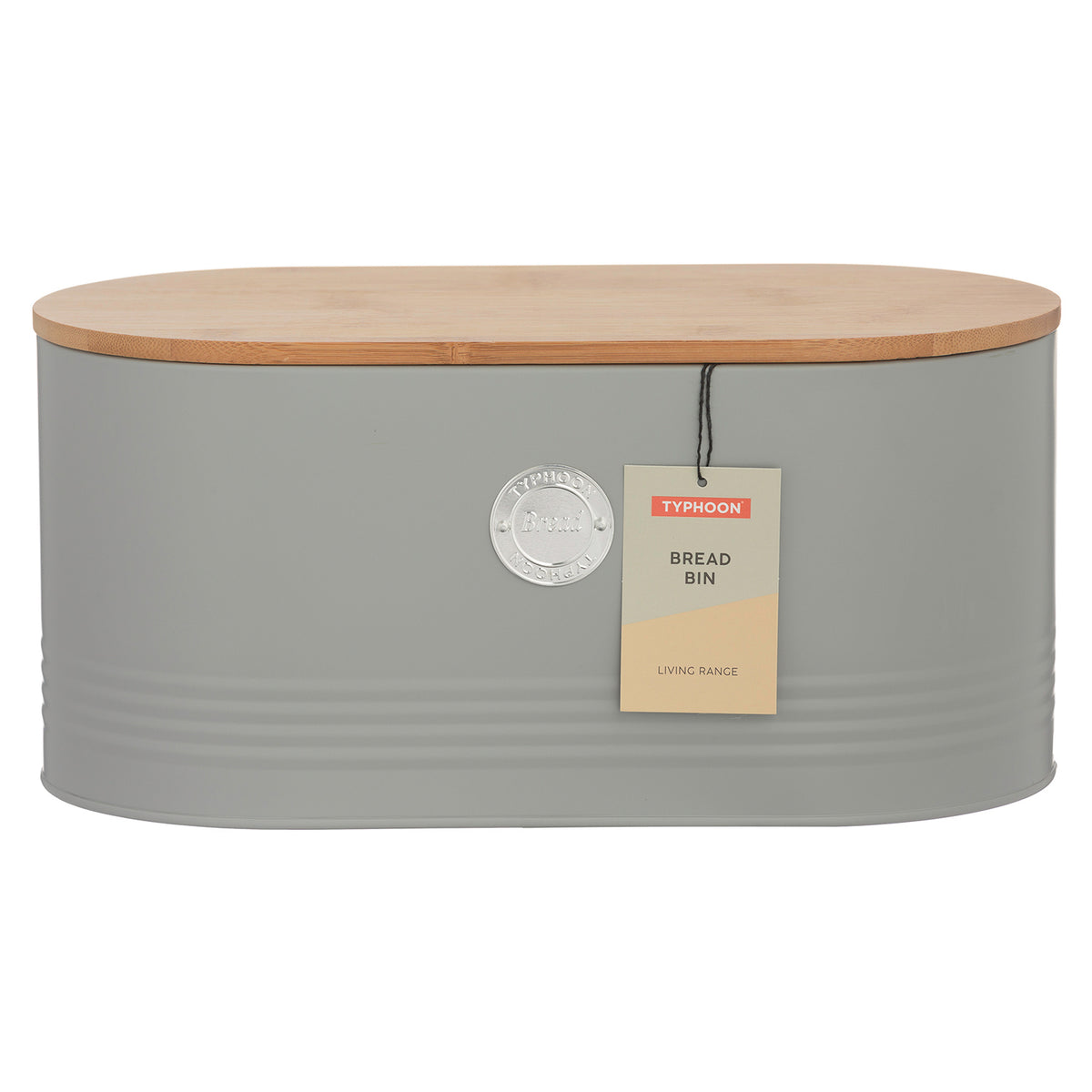 TYPHOON Vorratsbehälter in pastellgrau with a clear lid, designed for kitchen storage and organization.