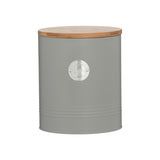 TYPHOON LIVING Vorratsbehälter in pastellgrau with a striped pattern, designed for kitchen storage and organization.