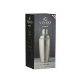 VINERS stainless steel cocktail shaker with a sleek silver finish, designed for mixing drinks in style.