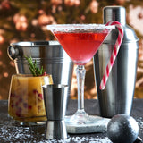 VINERS stainless steel cocktail shaker with a sleek silver finish, designed for mixing cocktails in a stylish bar setting.
