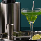 VINERS stainless steel wine cooler in silver with sleek, modern design for chilling wine bottles.