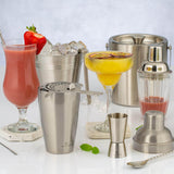 VINERS stainless steel ice bucket in silver with sleek design, perfect for chilling beverages at parties and gatherings.