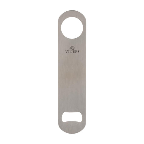 VINERS stainless steel bottle opener in silver with a sleek, modern design, perfect for opening bottles easily.