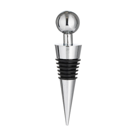 VINERS silver bottle stopper with sleek design, fits standard wine bottles, made of polished metal for elegant preservation.