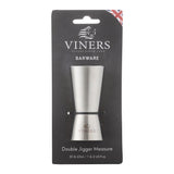 VINERS stainless steel doppelmessbecher with two measurement cups, silver finish, showing detailed engraved markings