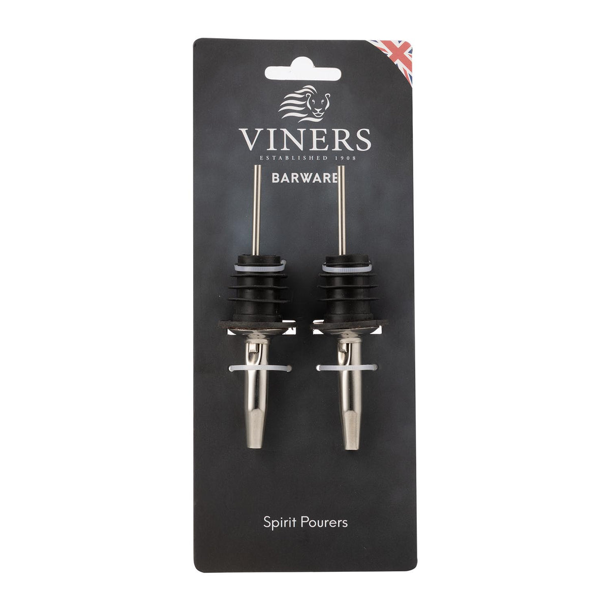 VINERS stainless steel spirit drink pourer with a sleek, modern design for easy and precise alcohol pouring.