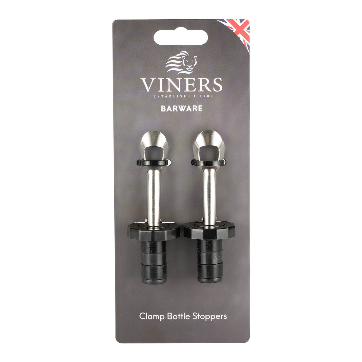 VINERS silver plastic bottle stopper with a sleek design, perfect for sealing bottles securely.