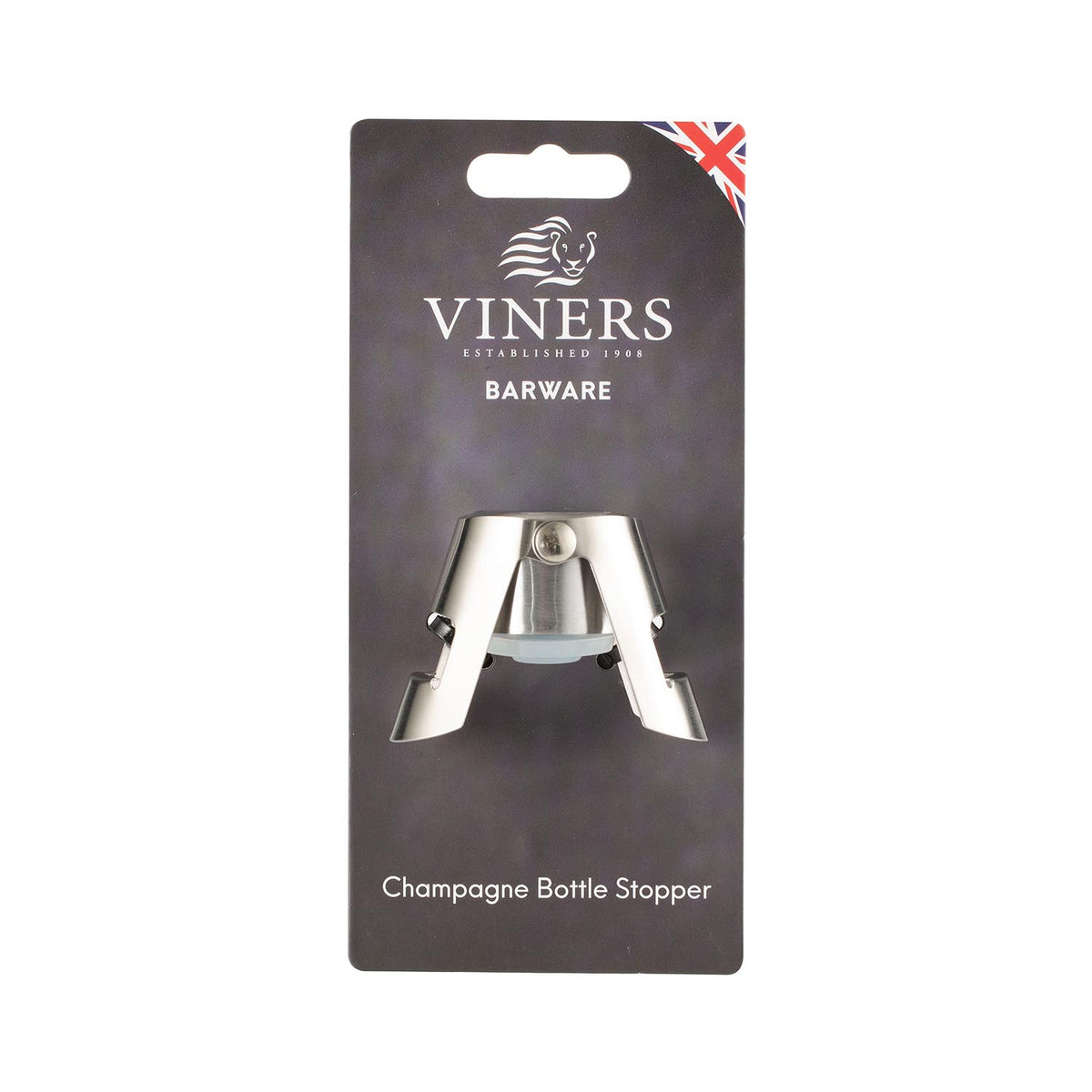VINERS stainless steel bottle stopper in silver with a sleek, modern design, perfect for sealing wine or beverage bottles.